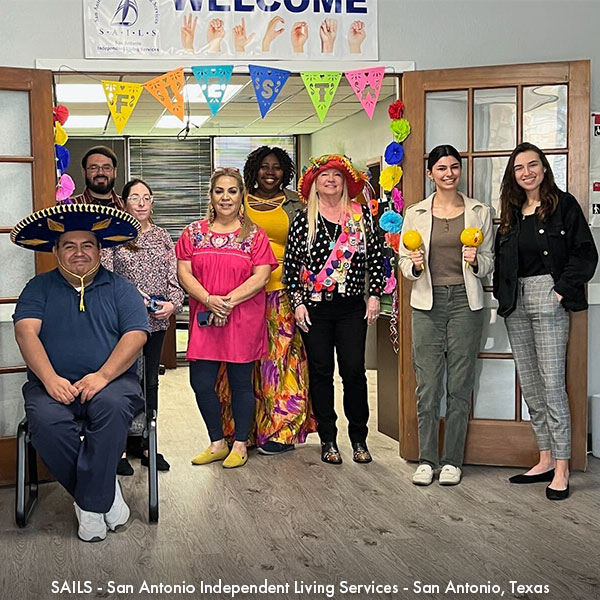 A group of people dressed up for a fiesta